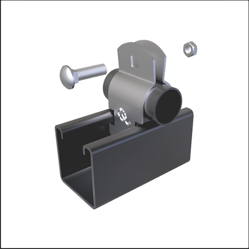 [CAA-12Z] ABRAZADERA AJUSTABLE UNISTRUT 1/2&quot; ZINCADA CAL 16